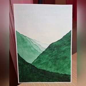 "Veridian Hills" Hand-painted watercolor painting
